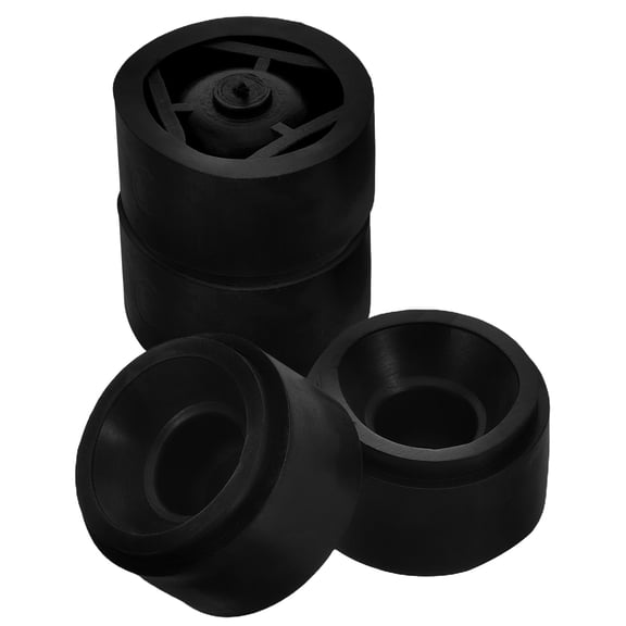 FENGGUIQU 4Pcs Rubber Bushings for Engine Cover Cushion Trim Car Hood Black