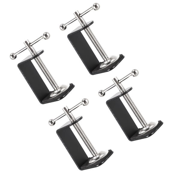 FENGGUIQU 4Pcs Universal Table Clamp Set for Home and Office Sturdy Desk Mounting Clamp with Fine Workmanship