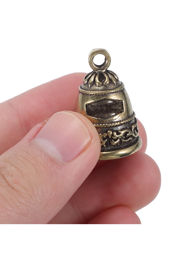 4-Pack Vintage Bell Charms Multi-Color Decorative Bells for Holiday and Home Decoration