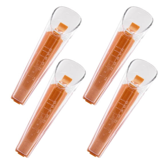 FENGGUIQU 4-Piece Orange Resin Kitchen Measuring Cups Set for Baking and Cooking Precision Tools
