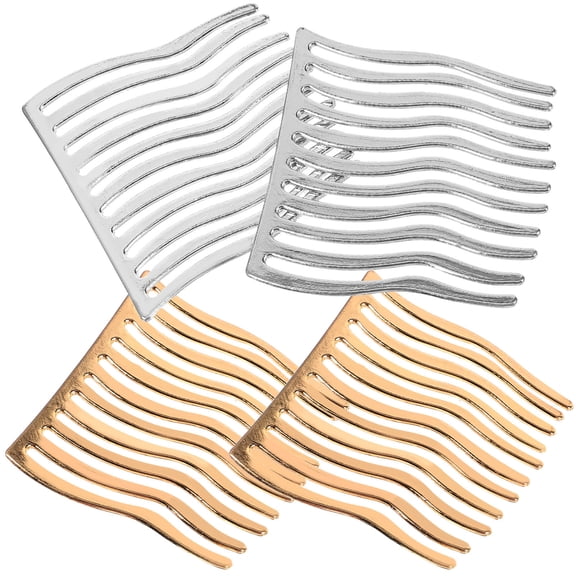 FENGGUIQU Set of 4 Bridal Veil Hair Combs with Elegant French Design for Womens Special Occasions