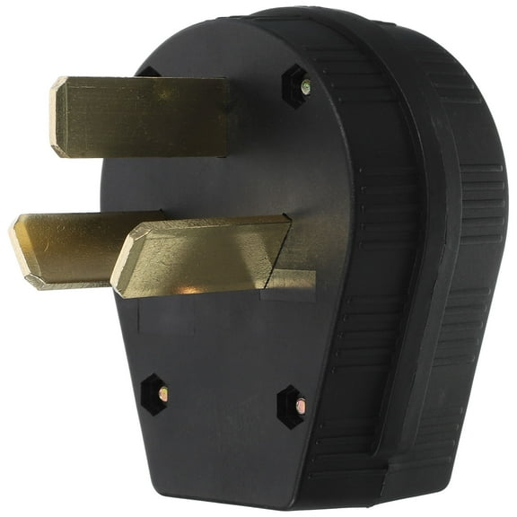 FENGGUIQU 50 Amp 1050P Electric Plug Replacement Heavy Duty 3 Prong Power Plug for Dryer and Stove Black