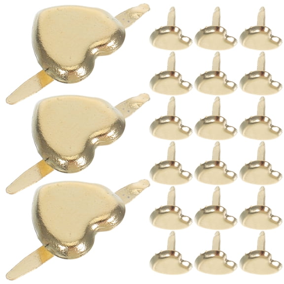 FENGGUIQU 500Pcs Golden Metal Paper Brads Secure Fastening for Craft Projects Scrapbook Accessories