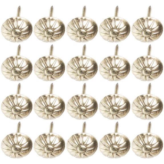 FENGGUIQU 500-Pack Golden Iron Upholstery Nails and Decorative Furniture Tacks Push Pins for Projects