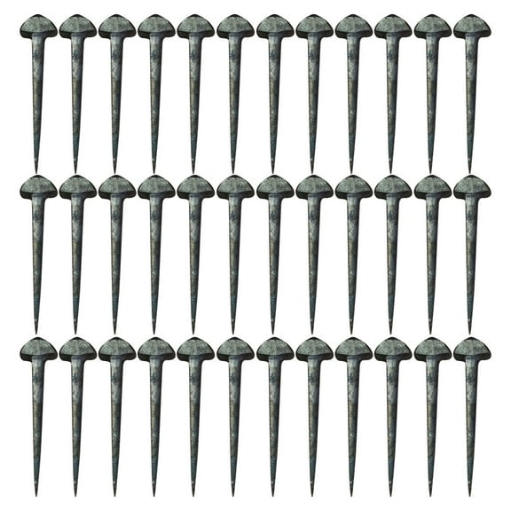 FENGGUIQU 50Pcs Practical Professional Horseshoe Nail Tool Iron Material Compact Durable Dark Grey
