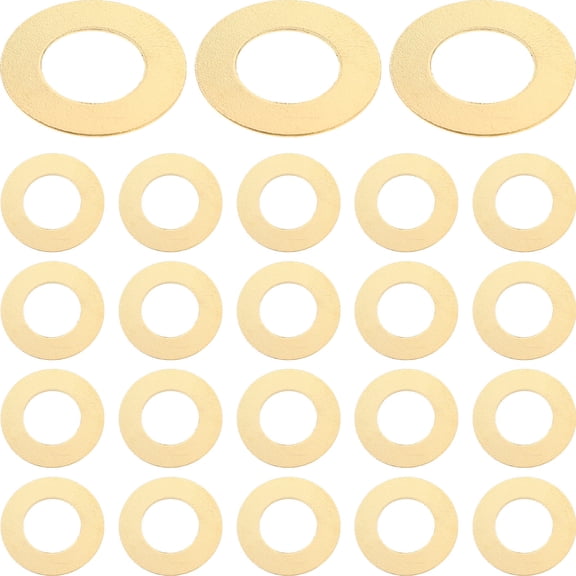 FENGGUIQU 50pcs Flat Finish Washers Plated Inner for Mechanical Equipment Replacement Hardware for Construction Repairs