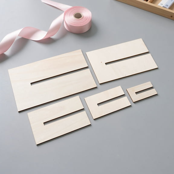 FENGGUIQU 5Pcs Khaki Wooden Bow Maker Tool for Ribbon Crafts Consistent DIY Wreath and Party Favor Bows