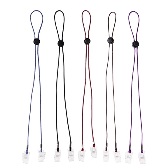 FENGGUIQU 5-Pack Outdoor Napkin Clips with Soft Polyester Straps and Plastic Spring Clips for Portable Use