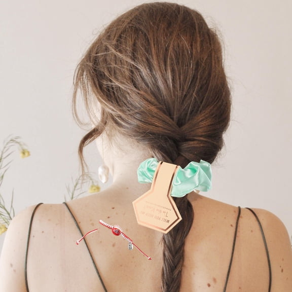 FENGGUIQU 5Pcs Wedding Party Bridesmaid Proposal Stuffers Green Hair Ropes Fashionable Hair Accessories