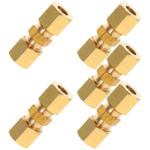 FENGGUIQU Brass Air Compressor Quick Connect Fittings Set, 5 Pieces Couplers for Pneumatic Tools