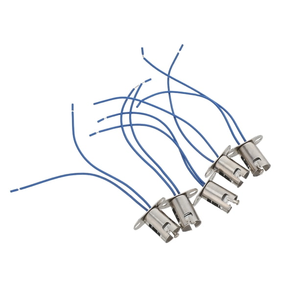 FENGGUIQU 5pcs Bayonet Type Bulb Socket B15 Metal Lamp Holder with Wire