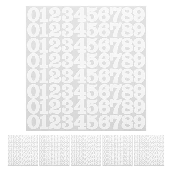 FENGGUIQU 6 Sheets Number Stickers Waterproof Vinyl for Sports Use