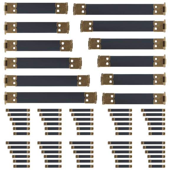 FENGGUIQU 1Set Metal Internal Flex Frame Iron Hinges Dark Brown for Handbag Sewing and DIY Closure