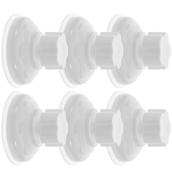 FENGGUIQU 6-Pack White ABS Bird Window Perch with Strong Cups for Bird Cage Accessories