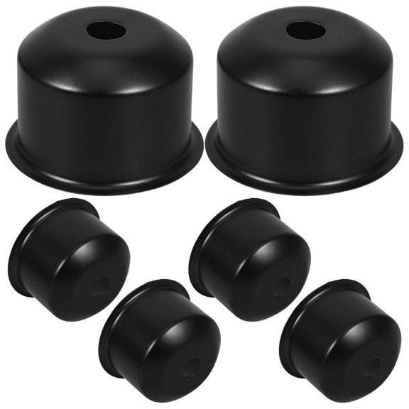 FENGGUIQU 6Pcs Black Lamp Socket Cup with Candle Shape Design for Home Lighting Accessories Upgrade
