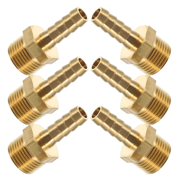 FENGGUIQU 6Pcs Brass Pex Faucet Connector 3 8 Inch Hose Repair Kit with High Strength Durability