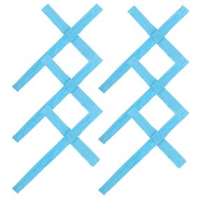 FENGGUIQU 6Pcs Handwoven Palm Crosses Sky Blue for Church Wall Spiritual Decoration and Easter Prayer