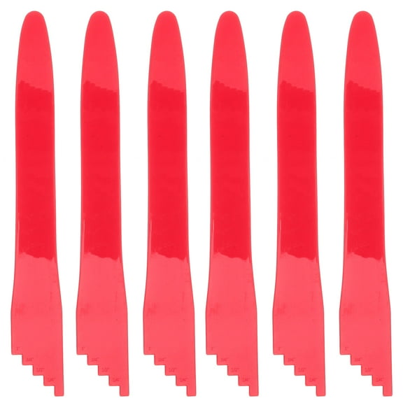 FENGGUIQU 6-Pack Red Plastic Bubble Remover Tool for Canning with High Heat Resistance, Ideal for Household Use