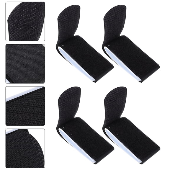 FENGGUIQU 6Pcs Snowboard Belts Black Multipurpose Ski Strap with Strong Abrasion Resistance