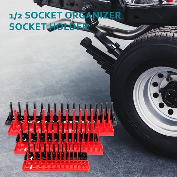 FENGGUIQU 6Pcs Socket Organizer Tool Rack with Different Size Design for Tidy Toolbox and Socket Storage