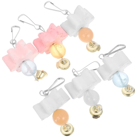 FENGGUIQU 6-Pack Bird Beak Grinding Toys Natural Mineral Rock with Irregular for Pet Birds and Owners