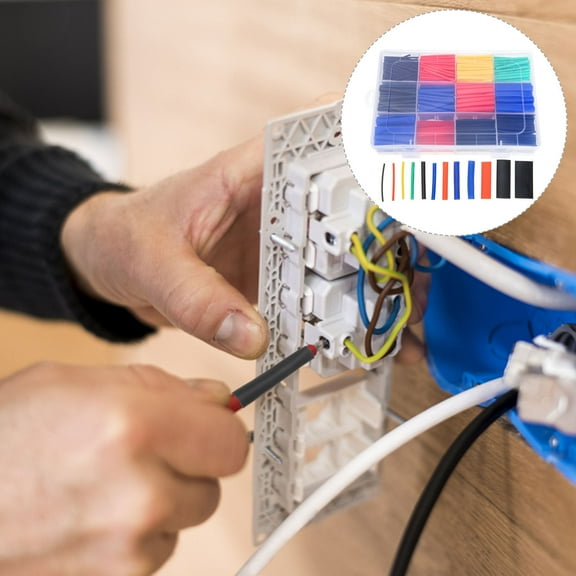 FENGGUIQU Insulated Heat Shrink Tubing Durable Cross Linked Polyethylene 800Pcs