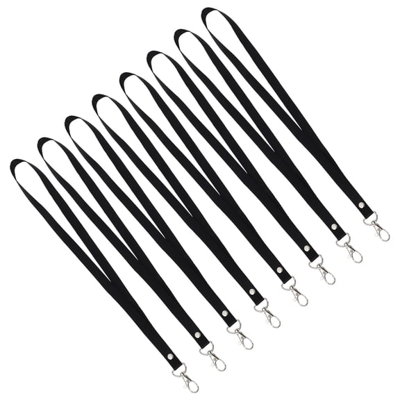 FENGGUIQU Black ID Card Lanyards with Clips for Securely Holding Work and School Badge Holders