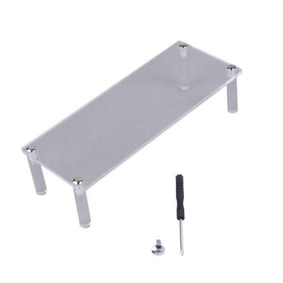 FENGGUIQU Acrylic Plated Silver Desktop Storage Rack Multi Purpose Organizer for Office Desk