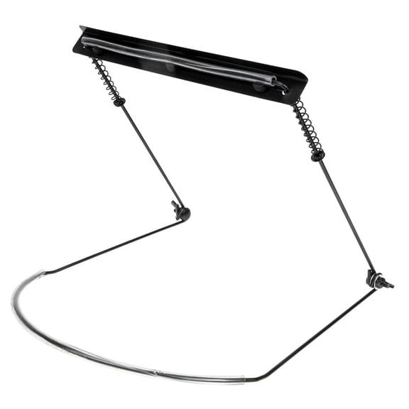 FENGGUIQU Adjustable Black Zinc Alloy Harmonica Neck Holder Stand for Hands Free Playing and Durable Storage