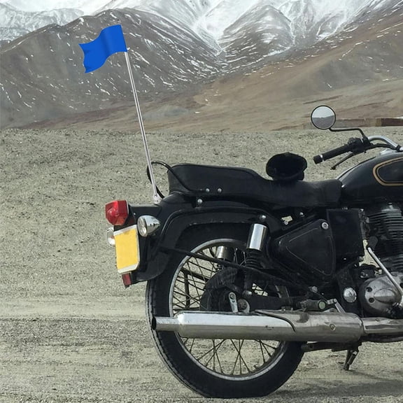 FENGGUIQU 2-Pack Heavy Duty Adjustable Steel Motorcycle Flagpole with Handlebar Mount