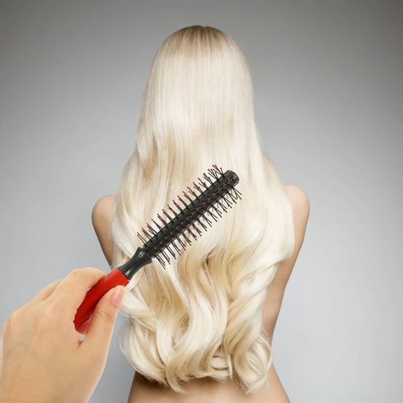 FENGGUIQU AntiStatic Hair Roller Comb Set for Home Use Black PP Material Ideal for All Hair Types 6 Pieces