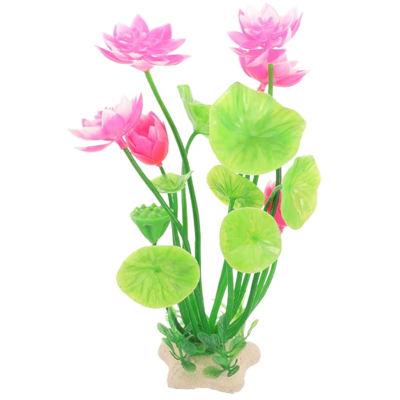 FENGGUIQU Flower Fish Tank Ornament Plastic Aquarium Decoration Landscape 1 Piece