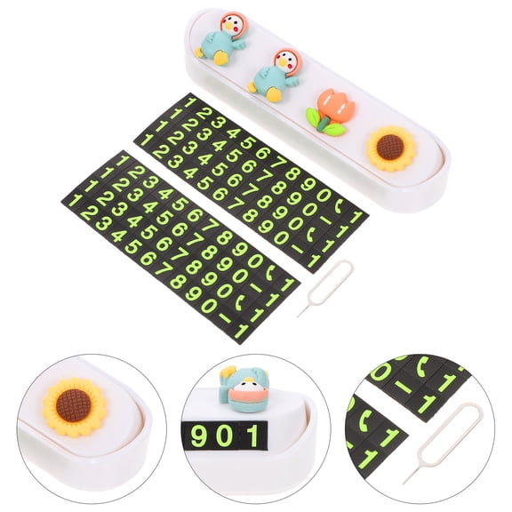 FENGGUIQU Assorted Color Car Temporary Parking Card for Car Use with Sunscreen Resistance and Privacy Feature