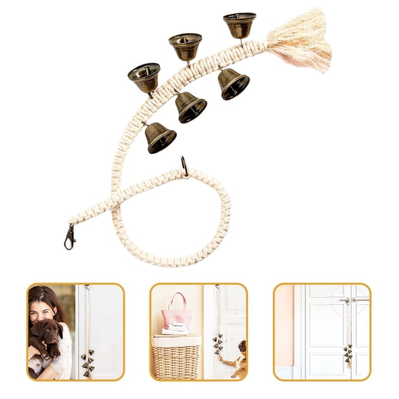 FENGGUIQU Weaving Dog Doorbell Chain for Training with Assorted Colors Compact Hanging Accessory for Door Use