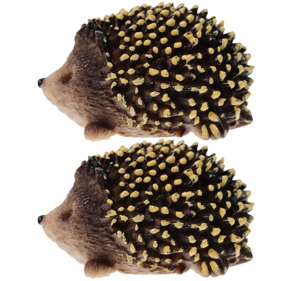 FENGGUIQU 2Pcs Adorable Plastic Hedgehog Decoration Assorted Color for Outdoor Garden Use