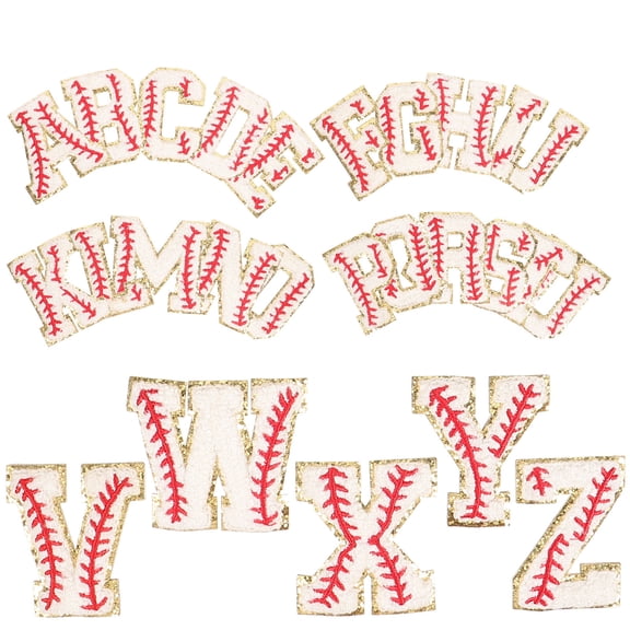 FENGGUIQU Back to School Embroidered Letter Patches for Clothes, Bags, Hats, 26 Pieces Assorted Colors Easy to Use