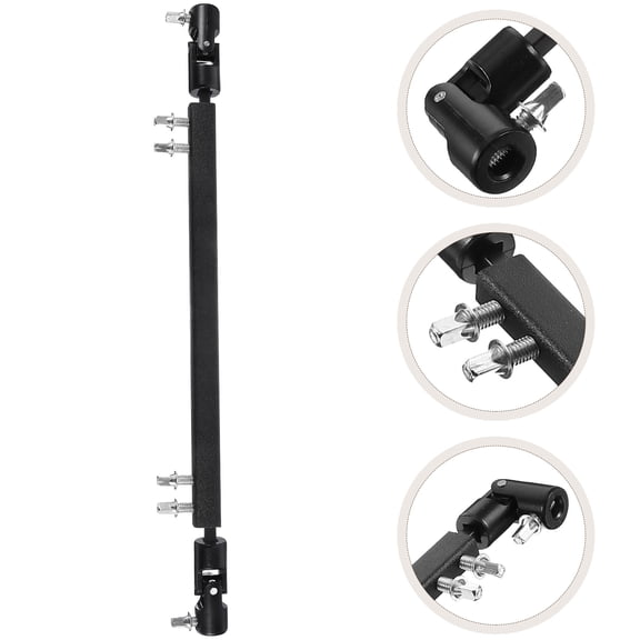 FENGGUIQU Double Drum Pedal Link Bar Metal Replacement Durable for Bass Drum Black