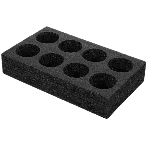 FENGGUIQU Black Epe Cup Holder Tray Simple Practical Design for Home Use