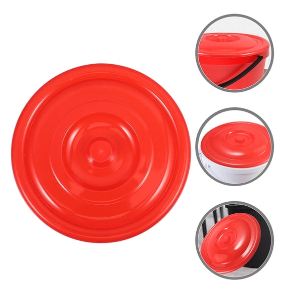 FENGGUIQU Bin Cover For Trash Can Plastic Bucket Lid Red 1Pack