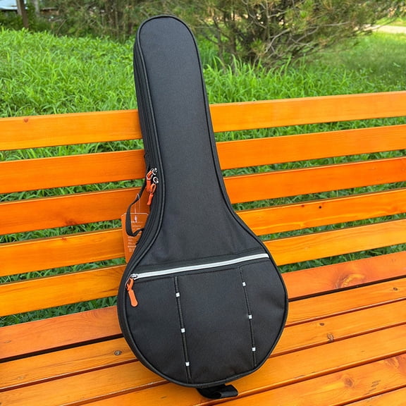 FENGGUIQU Black Banjo Organizer Bag Durable Water Resistant Fabric with Spacious Interior and Secure Zippers