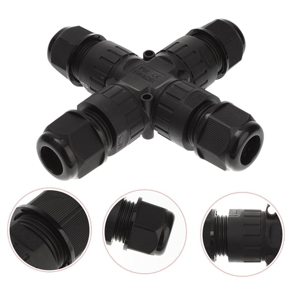 FENGGUIQU Cable G Waterproof Black PA66 Strain Relief for Outdoor Use 1Pcs