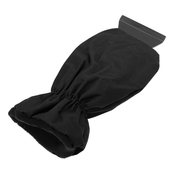 FENGGUIQU Black Handheld Snow Scraper Mitten for Car Window Snow Removal Tool