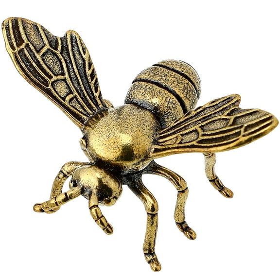 FENGGUIQU Brass Bee Ornament Small Brass Craft Adornment Ideal for Home Desktop Decoration