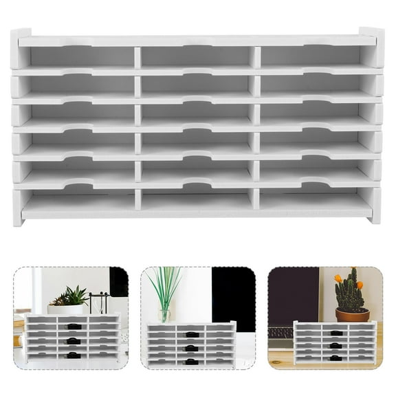 FENGGUIQU Wooden CD Organizer Storage Box with Scratch for Adults, 1-Pack Media Storage Solution