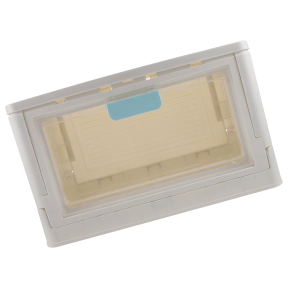FENGGUIQU Stackable Plastic Storage Box White Single Door Storage Case 1 Set