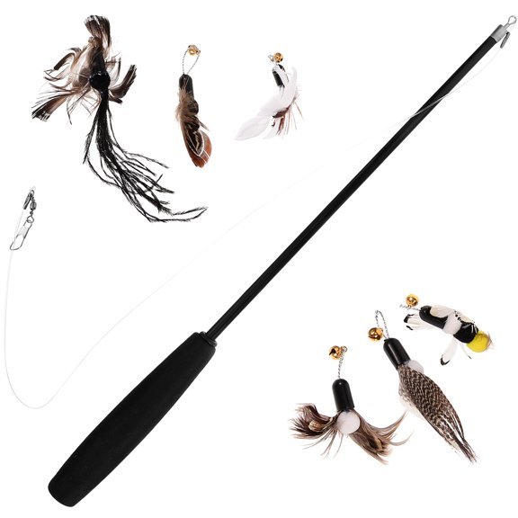 FENGGUIQU Cat Toy Teasing Device Plastic Multi for Indoor Fun 1 Set