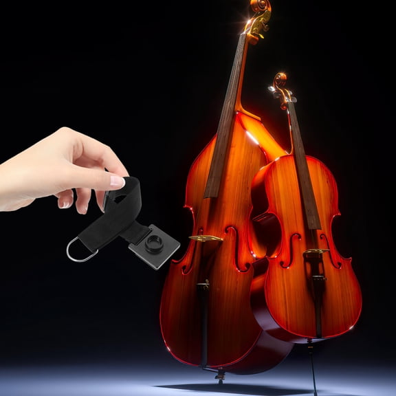 FENGGUIQU Black Cello Strap with Non-Skid Floor Pad for Secure Cello Support and Stability