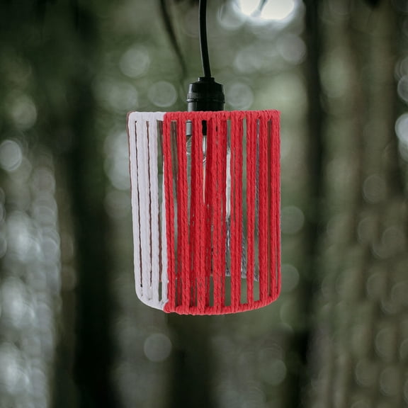FENGGUIQU Chandelier Lamps Shade Woven Cylinder Paper Rope Light Diffusion for Homeowners 1Pack