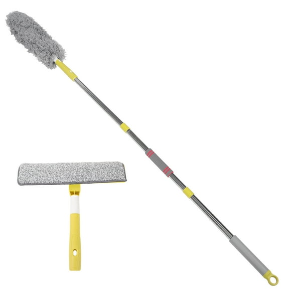 FENGGUIQU Chenille Dusting Wand with Extension Pole for Home Use Assorted Color MultiPurpose Cleaning Tool