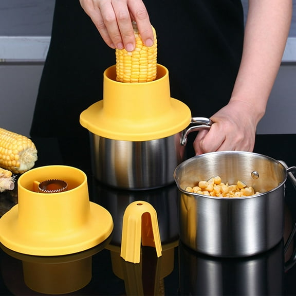 FENGGUIQU 2pcs Remover Peeler Thresher Kitchen Tool Set for Easy and Efficient Corn Processing